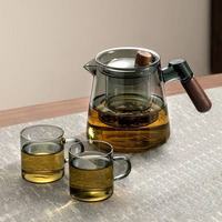 Théière en verre pour la maison, résistante aux hautes températures, bouilloire à thé individuelle, ensemble de thé pour cuisinière électrique en argile