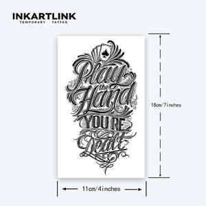 Autocollant de <span class=keywords><strong>tatouage</strong></span> INKARTLINK pour le corps, motif cartes <span class=keywords><strong>à</strong></span> <span class=keywords><strong>jouer</strong></span>, imperméable, écologique, longue durée (15 jours), vente en gros - Product Image 4