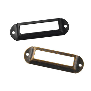 Sheet Metal <b>Frame</b> Handle Rectangle 70x21mm Bronze <b>Black</b> Durable Drawer Decoration - Product Image 5