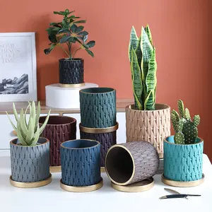 New Effect Morandi Matt Colors Cement indoor plants Decorative concrete Flower pot Cement Garden Planter