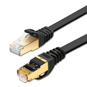 สายอีเธอร์เน็ต Cat7 10Gbps 500MHz สายเคเบิลเครือข่ายแบบแบน RJ45 ชุบทอง ทองแดงเปลือย สายแพทช์แลน สำหรับบ้านอัจฉริยะและสำนักงาน - Product Image 3