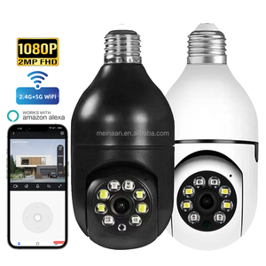 Trên bán 1080P 2MP E27 trong nhà thông minh không dây 2.4G 5g Dual band Wifi ánh sáng bóng đèn PTZ <span class=keywords><strong>IP</strong></span> <span class=keywords><strong>Camera</strong></span> CCTV 360 wifi an ninh Bóng đèn máy ảnh - Product Image 1
