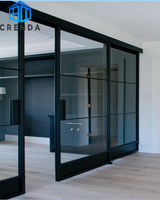 Puerta Corredera de Acero con Reducción de Ruido y Vidrio Templado LowE, Directo de Fábrica, OEM y ODM