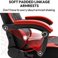 Échantillon Gratuit - Chaise de Bureau Gaming Inclinable en Cuir Autofull avec Repose-Pieds pour Jeux et Dropshipping