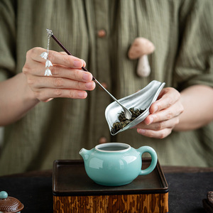 Guanlan Handmade <b>Tea</b> Scoop Cone Shape Household <b>Tea</b> Dispenser <b>Tea</b> <b>Set</b> Accessories - Product Image 4