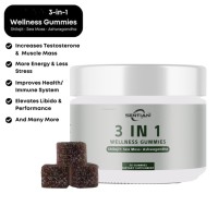 Gummies bien-être 3 en 1 avec Shilajit, algues marines et Ashwagandha plus miel de Manuka, 30 portions par bouteille