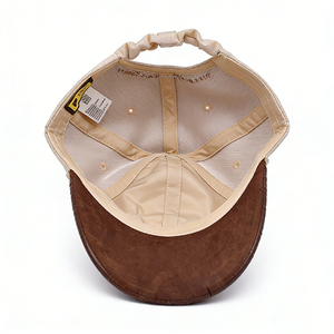 Custom Fashionable Luxury Suede Baseball Cap 6-Panel Adjustable Brim Baseball Hat Bulk Orders Available - Product Image 6