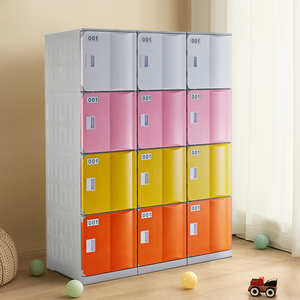 ตู้เก็บของพลาสติกแบบ 4 บานสวิง รุ่นทันสมัย ยี่ห้อ Toppla แบบกำหนดเองได้ พร้อมกุญแจสำหรับเก็บอุปกรณ์ทำความสะอาด เช่น ไม้ถูพื้น ไม้กวาด สำหรับโรงแรม ห้องน้ำ และสวน - Product Image 6