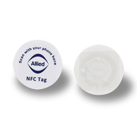 Etiqueta NFC programable de impresión personalizada, etiqueta NFC inteligente redonda de 25mm para teléfono Android