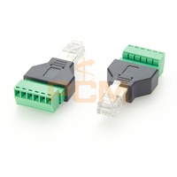 Connecteur de bornier RJ12 vers 6 broches, adaptateur RJ12 6P6C tête cristalline vers prise mâle 6 broches, câble d'extension sans soudure