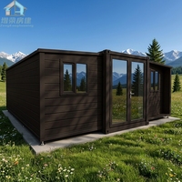 Maison conteneur modulaire extensible et élégante de 30 pieds, maison conteneur de luxe pour site de glamping panoramique, hébergement touristique haut de gamme