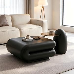 Design Classic Modern Square Shape High-<b>End</b> Luxury Wood Eco-Friendly Coffee <b>Table</b> <b>Storage</b> Living Room Furniture - Product Image 1