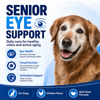 Complément oculaire WANZIBEI OEM/ODM pour chiens : Soutien de la vision avec lutéine, vitamines C et DHA pour une nutrition et une protection oculaires optimales
