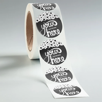 Autocollant de logo personnalisé, rouleau de papier synthétique imperméable en plastique imprimé personnalisé adhésif vinyle PVC cercle rond autocollant de logo de marque