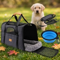 Mochila Porta Mascotas Plegable y Portátil, 10 kg, Aprobada por Aerolíneas, Transpirable, Bolsa de Viaje para Animales Pequeños