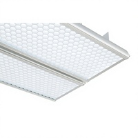 Luminaire LED en nid d'abeille CE RoHS à faible éblouissement pour terrain de badminton, lampe de plafond linéaire haute performance pour projet de salle de badminton danoise