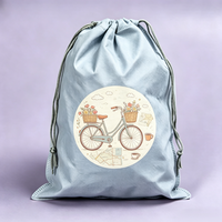 Sac à dos en non-tissé simple à cordon de serrage motif dessin animé, sac de sport pliable avec logo personnalisé, cordon de serrage lisse, prix de gros pour camping et randonnée