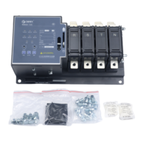 Commutateur de transfert automatique triphasé AC 400V de type PC 32A 63A 100A 125A 4P pour usage industriel, contrôleur ATS double alimentation