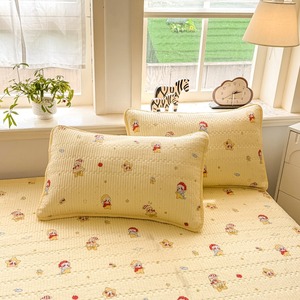 Juego de Tres Piezas de Cubrecama Acolchado de Doble Capa con Relleno de Algodón Chiffon, Diseño Simple con Costuras, para el Hogar, para Todas las Estaciones - Product Image 6