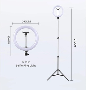 ไฟวงแหวน LED 26/33ซม. โคมไฟเติมแต่งสำหรับสตูดิโอถ่ายภาพหรี่แสงได้พร้อมขาตั้งรีโมทคอนโทรลสำหรับไฟวิดีโอ TikTok - Product Image 6