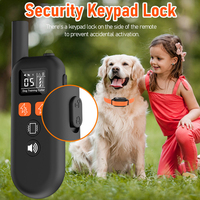 Hundetrainingshalsband IPX7 Wasserdicht Wiederaufladbar Reflektierendes TPU-Halsband mit Piepton Vibration Statischer Schock Anti-Fehlbedienung Tastensperre