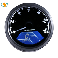 Speedometer sepeda motor LCD Digital 12000RPM, Odometer pengganti baru & Tachometer KMH/MPH