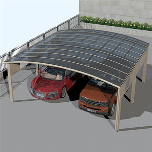 Auvent incurvé pour les voitures, cadre métallique en aluminium personnalisé, ports et écharpes, auvent incurvé, usine - Product Image 5
