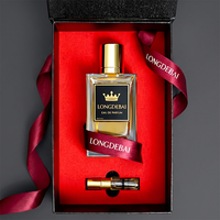 Botella de Perfume de Lujo para Hombre, Cuadrada, Transparente, Vacía, de Vidrio, con Caja de Regalo, 30ml, 50ml, 100ml