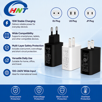 Adaptateur secteur USB-A GaN 15W PD 3.0 100-240V avec large compatibilité et protection de sécurité pour smartphones, tablettes et voyages