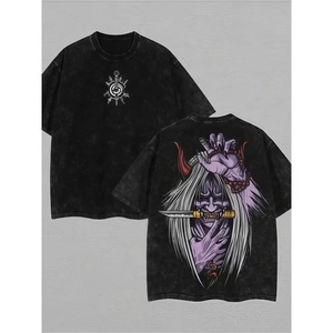 T-shirts pour hommes en coton, style décontracté, imprimés graphiques vintage, lettres, vêtements de créateurs américains, vente chaude - Product Image 2