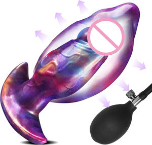 Grande Fantasia Monstro Alienígena Anal Dildo Brinquedos Inflável <span class=keywords><strong>Butt</strong></span> <span class=keywords><strong>Plug</strong></span> T-Shape Base Enorme Silicone Próstata Brinquedo para Expandir Diversão Anal - Product Image 1