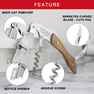 Ouvre-bouteille personnalisé <span class=keywords><strong>en</strong></span> <span class=keywords><strong>bois</strong></span> de baril de vin, tire-bouchon à pointe argentée avec fonction ouvre-bouteille, fabriqué à la main <span class=keywords><strong>en</strong></span> <span class=keywords><strong>bois</strong></span> de chêne - Product Image 4