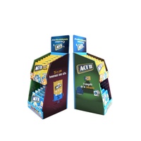 Nouvelle conception de présentoir de palettes en carton pliable écologique, présentoir POS en carton ondulé pour boîtes à vin