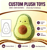 Jouets en peluche OEM/ODM, conception brodée, rembourrage en peluche douce, coussin de décoration pour canapé, mascotte d'entreprise.