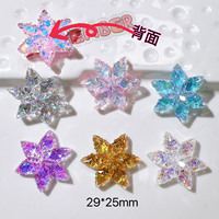 AB colle résine grands flocons de neige paillettes acrylique perles en vrac pour artisanat bricolage coque de téléphone pinces à cheveux accessoires de cheveux avec colle crème
