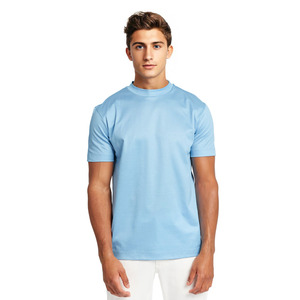 T-shirt in Cotone Mercerizzato 2025, Maglietta Premium Lucida da <span class=keywords><strong>Uomo</strong></span> con Logo Personalizzato - Product Image 5