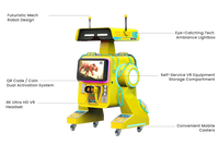 Machine de jeu d'arcade VR de tir sur dinosaures, thème robot VR, borne de tir à monnayeur avec éclairage LED, divertissement familial