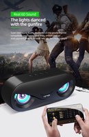 Haut-parleur Bluetooth sans fil avec radio FM, carte TF, design cool de hibou, personnalisé, étanche, DJ, basses, disco, LED flash, pour fête