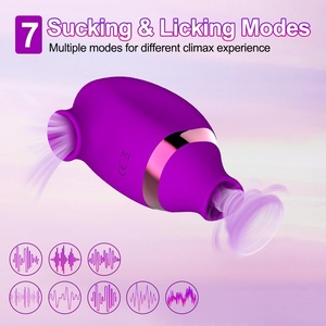 Vibrateur 2-en-1 pour Femme : Lèche-langue et Suceur Clitoridien, Double Stimulation du Point G, Masseur de Mamelons, Jouet Sexuel Adulte - Product Image 3