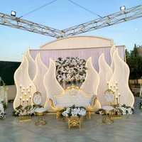 Arche de mariage SMS en métal avec LED, support de toile de fond pour scène, accessoires de fête de mariage pour la décoration