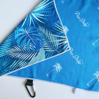 Serviette de golf personnalisée en microfibre avec clip magnétique puissant, séchage rapide, super absorbante, tissage gaufré, impression numérique, emballage inclus