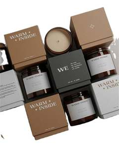 Caja de velas de lujo personalizada con materiales reciclados y forro de esponja, cierre magnético, embalaje de regalo perfumado - Product Image 3