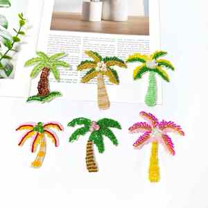 YY Charm Palm Tree Charm for Handbags Pearl Beaded Luggage Tag Personalized Keychain <b>Car</b> <b>Mirror</b> Charm for Gifts - Product Image 3