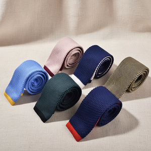 Cravatta da <span class=keywords><strong>uomo</strong></span> in maglia sottile classica formale in maglia di poliestere - Product Image 1