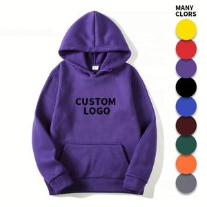 Sudaderas con Capucha Gruesas de Otoño e Invierno, Personalizadas con Estampado, Felpa y Color Sólido, Marca de Moda Masculina Personalizada - Product Image 1