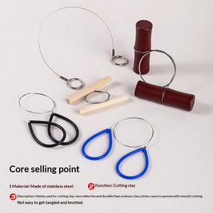 Outils <span class=keywords><strong>de</strong></span> poterie Liangqi Cang Bai Tao Hui pour la découpe <span class=keywords><strong>de</strong></span> l'<span class=keywords><strong>argile</strong></span> (Lignes droites/à ressort) – Kit créatif DIY - Product Image 1