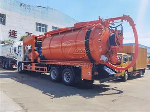 Camión de vacío para alcantarillado Isuzu 6x4 GIGA, camión limpiador de alcantarillado con bomba de vacío para succión y descarga rápidas. - Product Image 3
