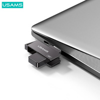 USAMS pendrive USB 3.0 PC, Flash Drive kecepatan tinggi 16GB 32GB 64GB 128GB 256GB berputar logam