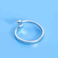 Bague de couple minimaliste populaire en forme de cœur, ajustable, pour fiançailles ou promesse, bijou tendance