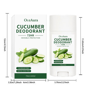 Desodorante en Barra Unisex Cucumber para Adultos, 75g, Protección de 72 Horas, Sin Aluminio ni Bicarbonato de Sodio - Product Image 5